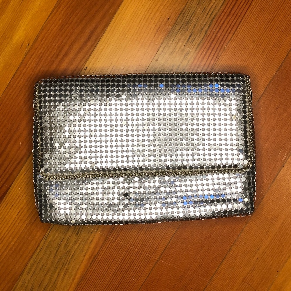 La Regale vintage metal mesh clutch bag OS